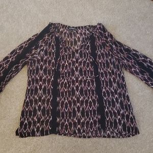 Express shear print blouse